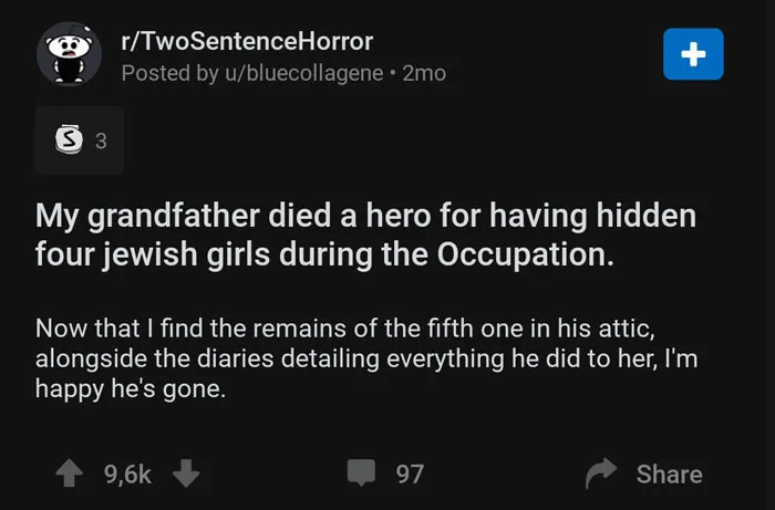 30 Two-Sentence Horror Stories To Send Shivers Down Your Spine (New Posts)