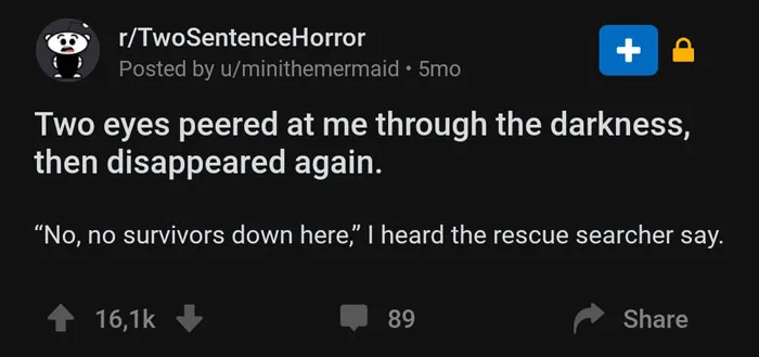 30 Two-Sentence Horror Stories To Send Shivers Down Your Spine (New Posts)