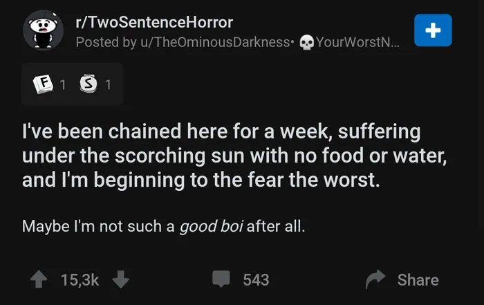 30 Two-Sentence Horror Stories To Send Shivers Down Your Spine (New Posts)