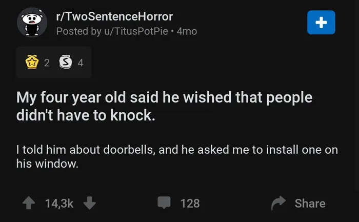 30 Two-Sentence Horror Stories To Send Shivers Down Your Spine (New Posts)