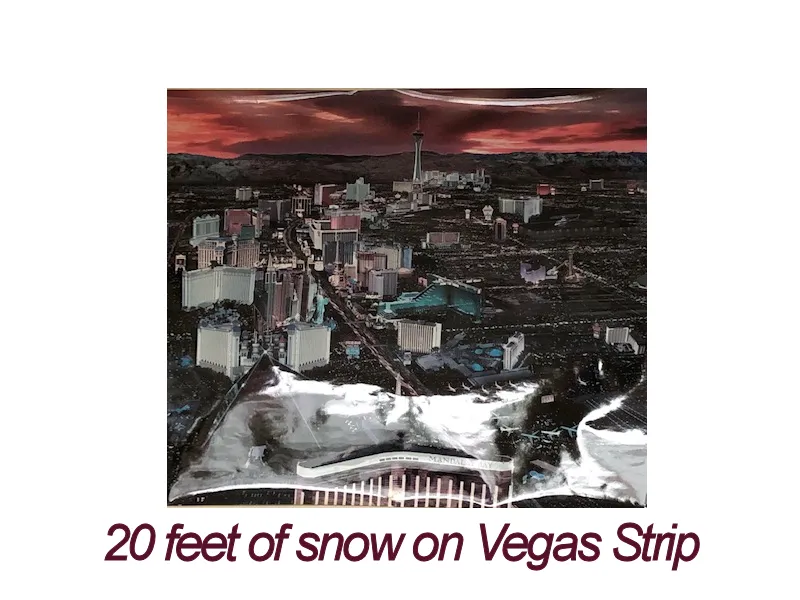 Snow Blocks Vegas Strip