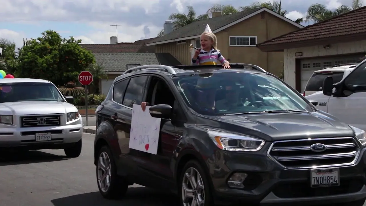 Social Distancing Birthday Car Parade For 6 Year Old