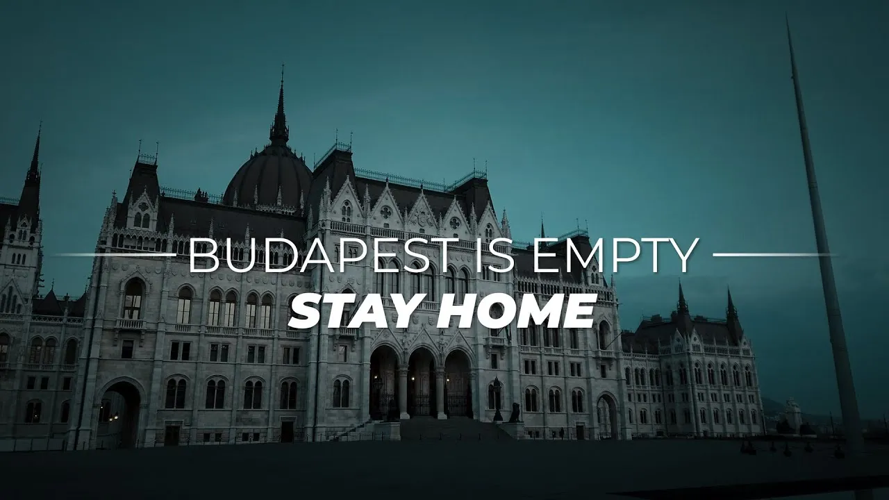 Quick Walk On The Empty Streets Of Budapest During The  Covid-19 Pandemic In March 2020