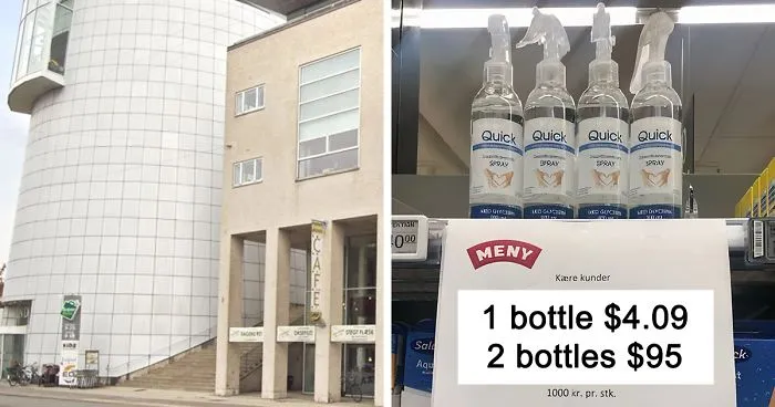Supermarket In Denmark Comes Up With A Brilliant Pricing Trick To Stop Hand Sanitizer Hoarding