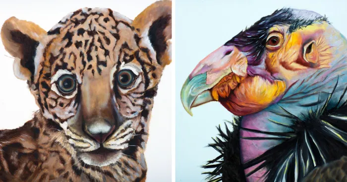 I Create These Wildlife Portrait Paintings