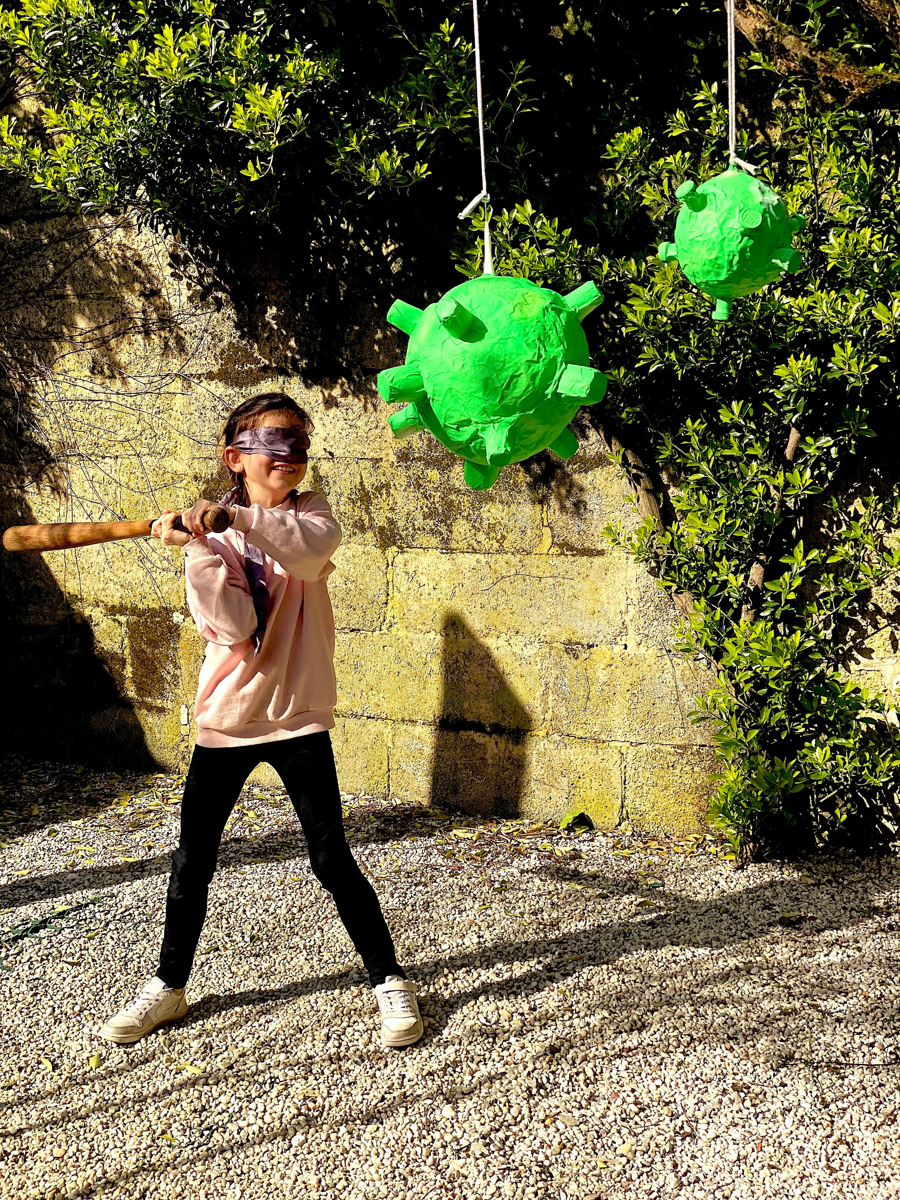 We Made A Corona Piñata To Have Some Fun During Quarantine In Belgium.