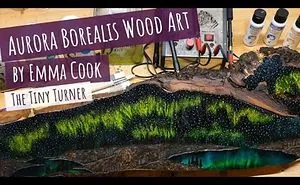 I Spent Over 40 Hours Painting The Aurora Borealis Onto A Piece Of Wood!