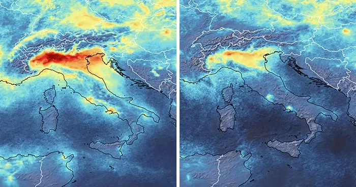 Satellite Images Reveal A Dramatic Drop In Pollution During The Coronavirus Quarantine