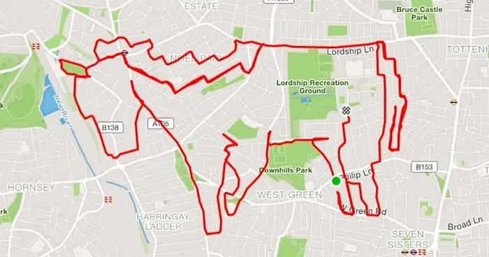Jogger Turns Running Routes Into Fun Animal Artwork Using A GPS Tracker