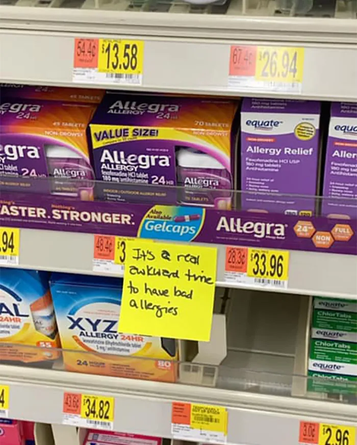 Woman Sticks Funny Notes On Random Objects In Walmart So People Can Have An Unexpected Smile (30 Pics)