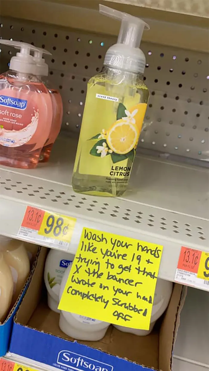 Woman Sticks Funny Notes On Random Objects In Walmart So People Can Have An Unexpected Smile (30 Pics)