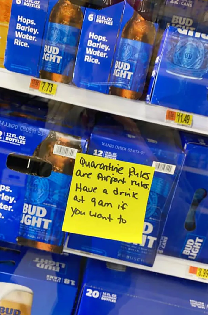 Woman Sticks Funny Notes On Random Objects In Walmart So People Can Have An Unexpected Smile (30 Pics)