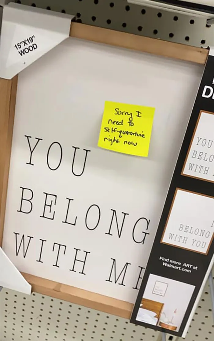 Woman Sticks Funny Notes On Random Objects In Walmart So People Can Have An Unexpected Smile (30 Pics)