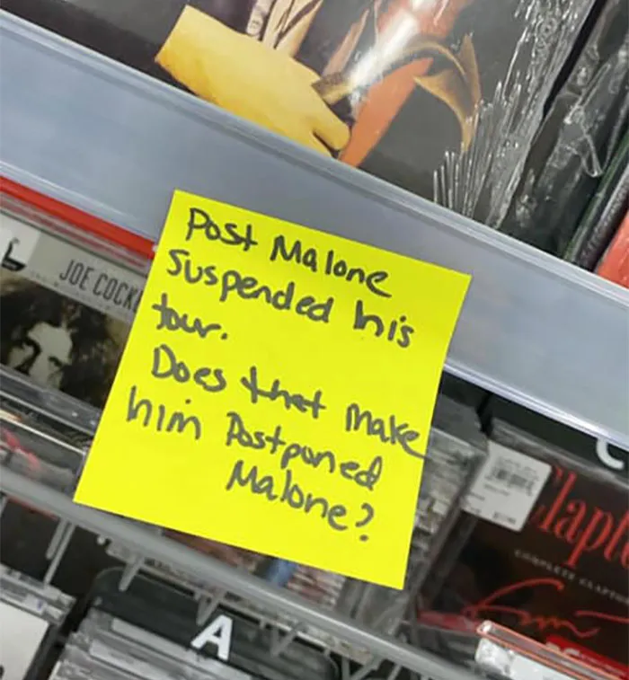 Woman Sticks Funny Notes On Random Objects In Walmart So People Can Have An Unexpected Smile (30 Pics)