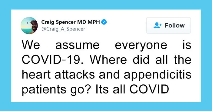 Doctor Tweets What His Day At The Hospital Looks Like, Says 'It's Really Hard To Understand How Bad This Is'