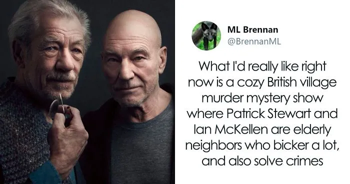Someone Comes Up With A Mystery TV Show Starring Patrick Stewart And Ian McKellen, And Their Concept Goes Viral