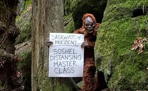 Canadian "Sasquatch" Gives Social Distancing Lessons To Humanity