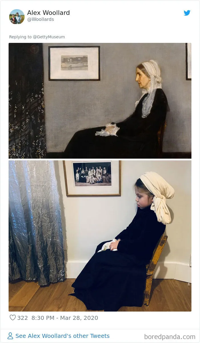 Museums Ask People To Recreate Famous Paintings With Anything They Can Find At Home, Get 35 Hilarious Pics