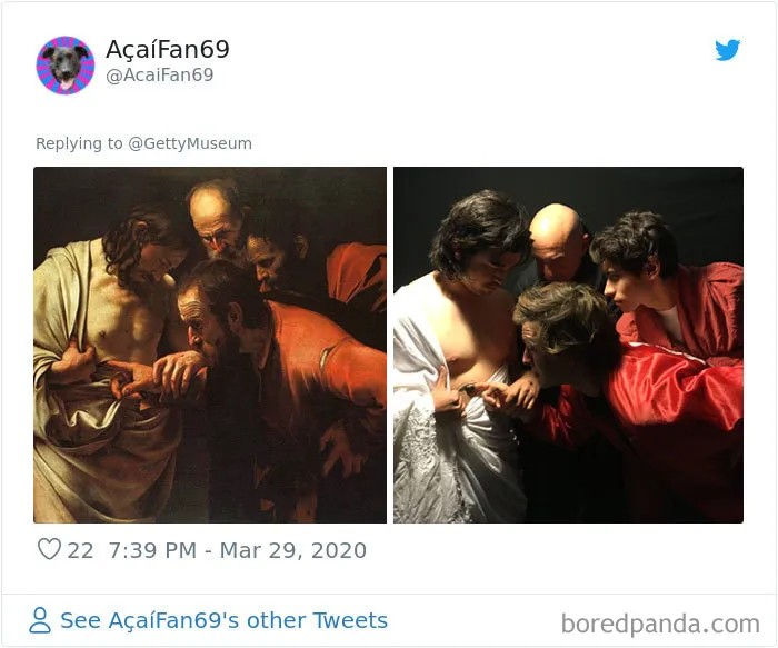 Museums Ask People To Recreate Famous Paintings With Anything They Can Find At Home, Get 35 Hilarious Pics