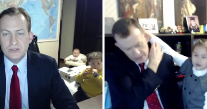 This Man's Kids Who Interrupted His Interview Are Back On The Air And People Are In Stitches