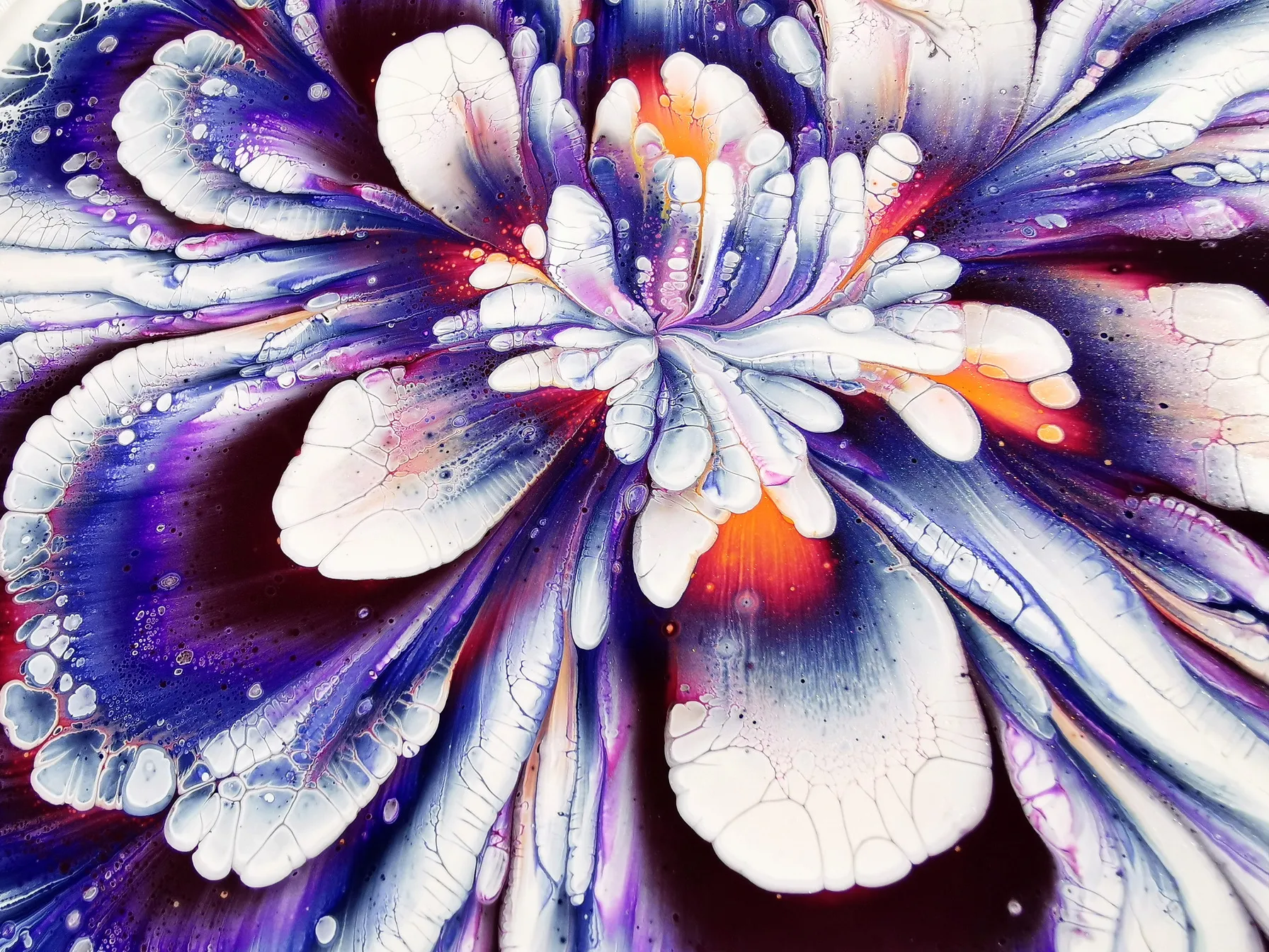 Double Bottle Bottom ~ Reverse Flower Dip With Paper Napkin ~ Acrylic Pour Painting