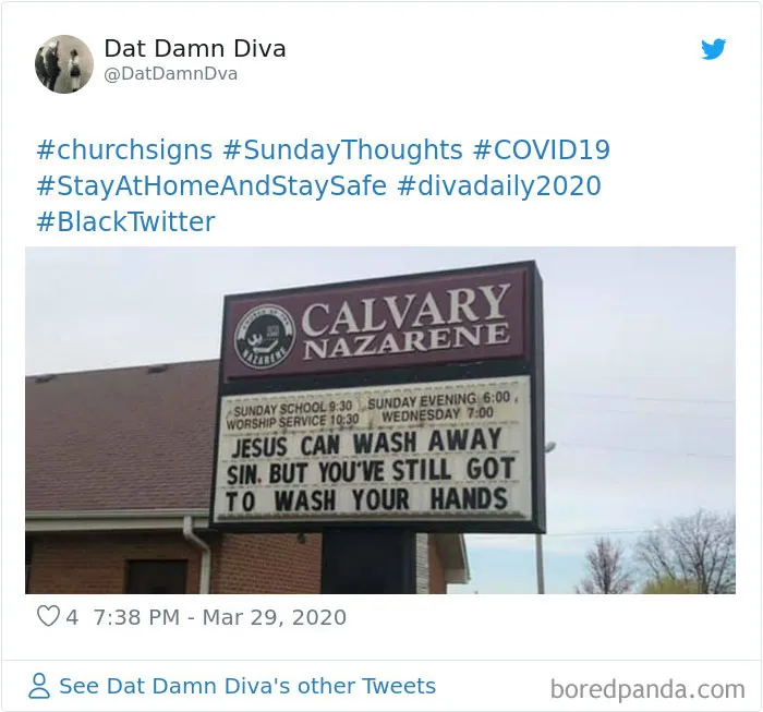 16 Funny Church Signs About Coronavirus