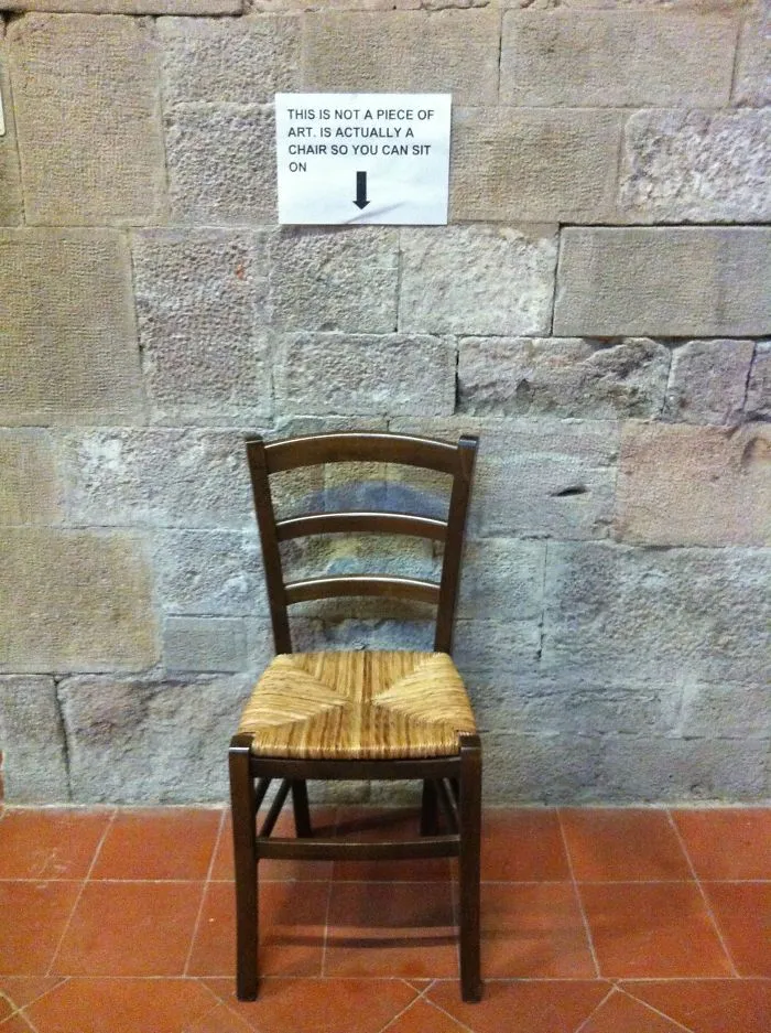 At A Da Vinci Exhibition In Italy. Non-Art Pieces Had To Be Labeled