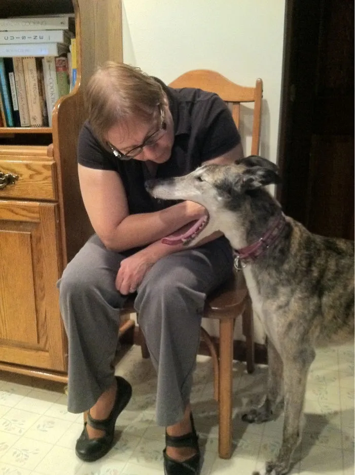 Mi madre estaba acariciando al perro, pero...
