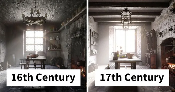Designers Show Us How Kitchens Have Changed Over The Past 5 Centuries