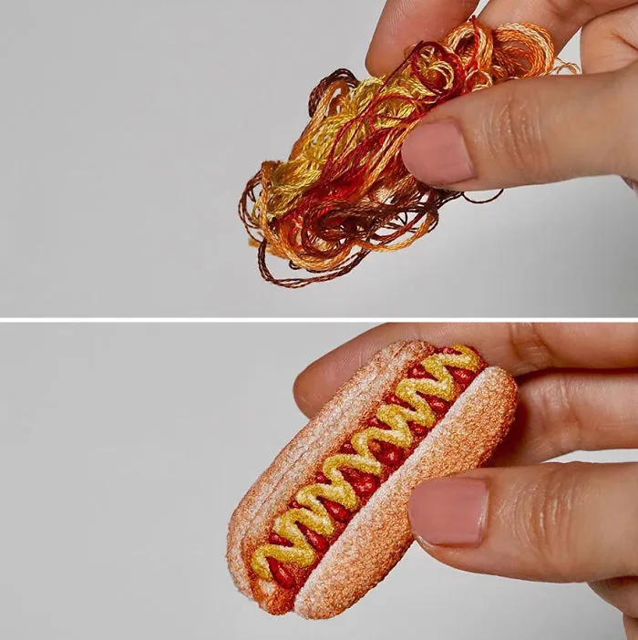 124 Realistic Food Embroidery Designs by Ipnot Might Make Your Mouth Water
