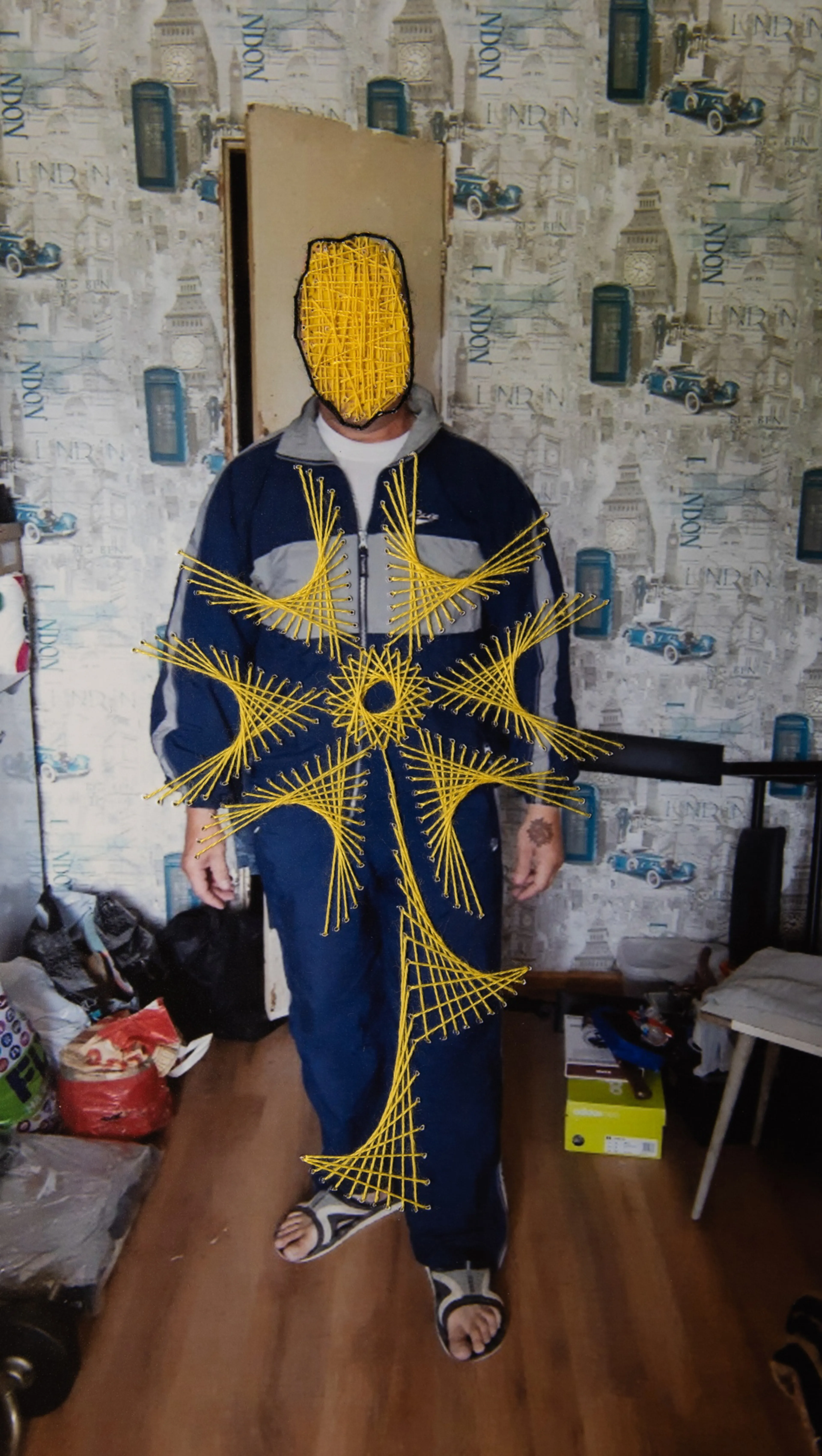 The Artist Created Masks For People Without Faces In The Project " For Sale"