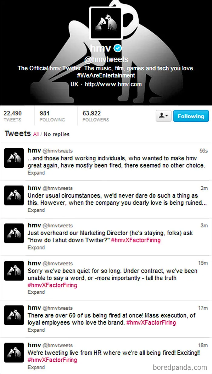 When Hmv's Social Media Team Went Rogue