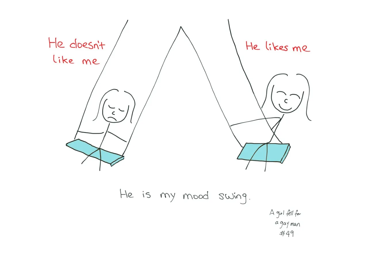 I Created Illustrations To Show My Hopeless Crush On A Gay Man.
