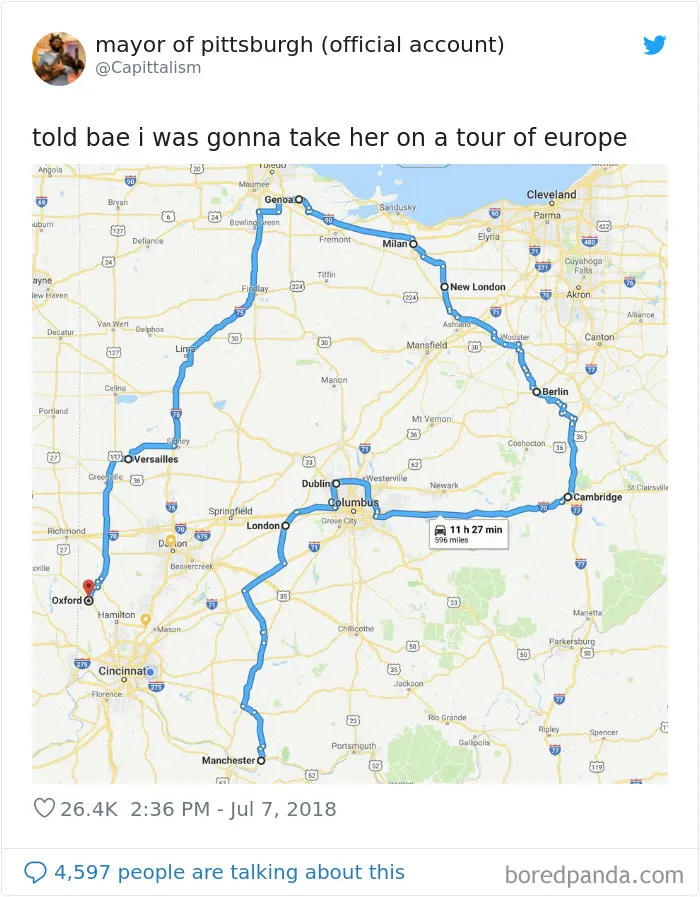 This Person, Who Took His Girlfriend To All The World-Class Cities Of Ohio