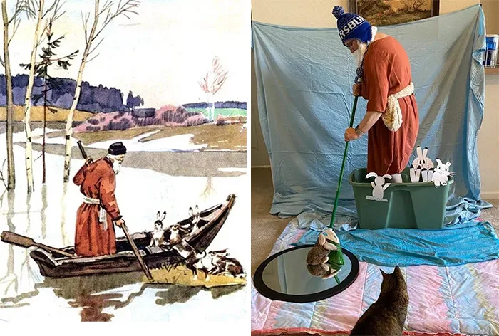 Este grupo de Facebook de Rusia se dedica a recrear famosas obras de arte durante el aislamiento, y aquí tienes las 30 mejores