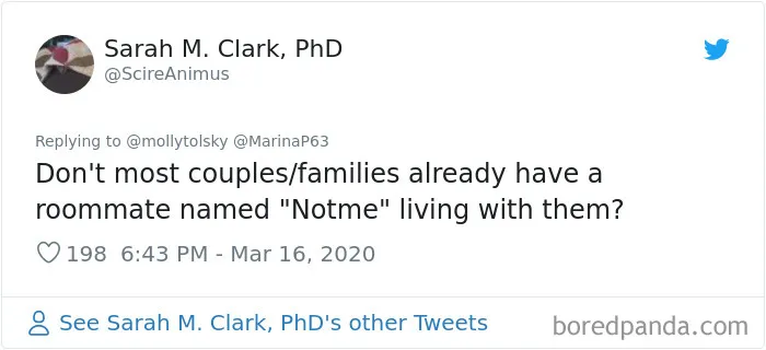 Someone Suggests That Couples Working From Home Should Blame Things On Fake "Coworkers", Gets 30 Funny Replies