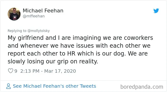 Someone Suggests That Couples Working From Home Should Blame Things On Fake "Coworkers", Gets 30 Funny Replies