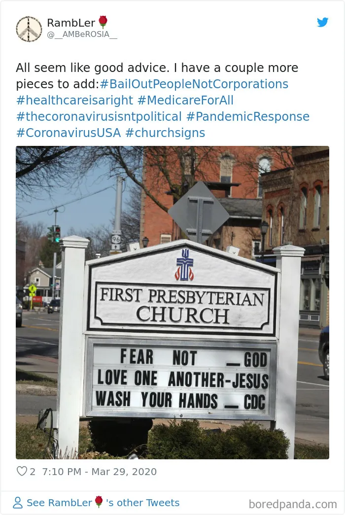 16 Funny Church Signs About Coronavirus