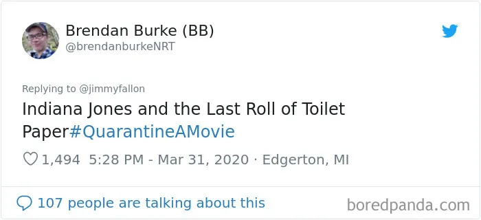30 Of The Funniest Answers To Jimmy Fallon's Challenge To 'Quarantine A Movie'