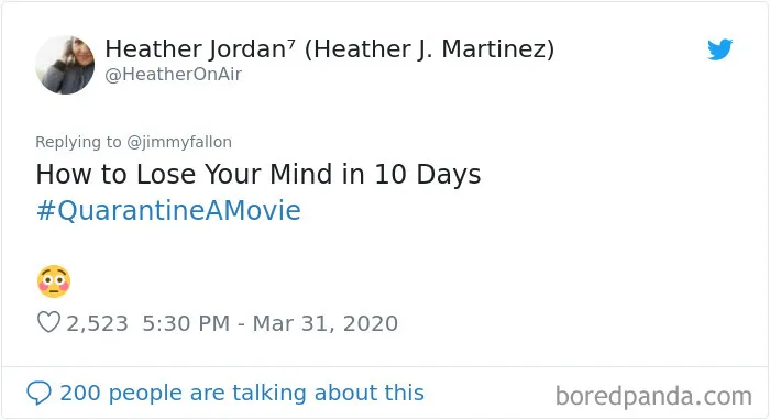 30 Of The Funniest Answers To Jimmy Fallon's Challenge To 'Quarantine A Movie'