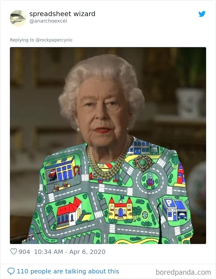 La Reina de Inglaterra dio un discurso vestida de verde y la gente sacó el Photoshop a relucir (35 imágenes)