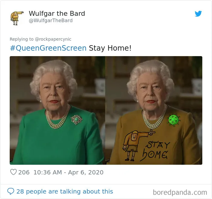 La Reina de Inglaterra dio un discurso vestida de verde y la gente sacó el Photoshop a relucir (35 imágenes)