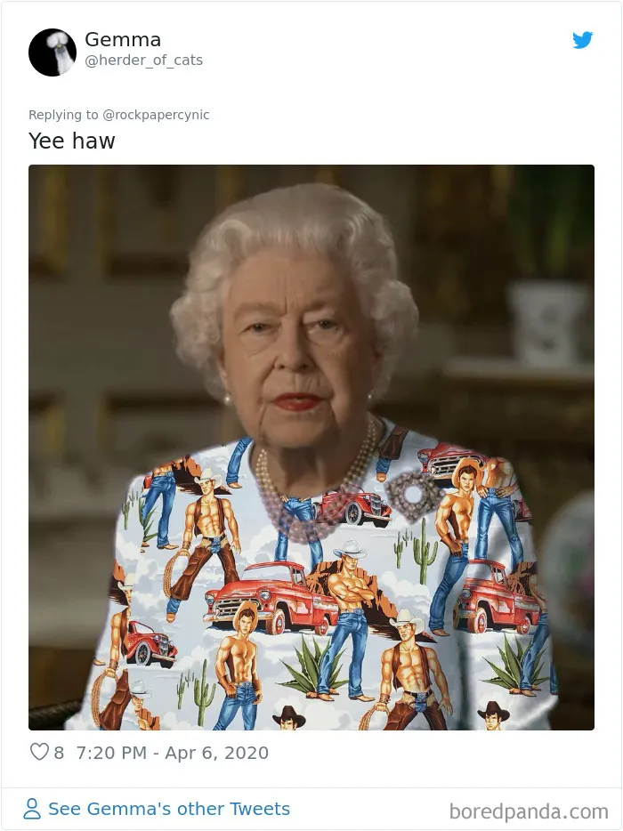 La Reina de Inglaterra dio un discurso vestida de verde y la gente sacó el Photoshop a relucir (35 imágenes)