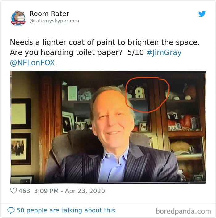 This Account Rates The Rooms Of Famous People On Video Calls And Here Are 30 Hilarious Observations