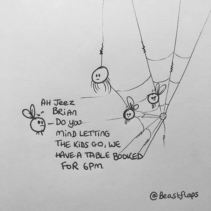 Artist Shares 24 Funny Doodles He Made During Meetings He Didn't Need To Be At (New Pics)