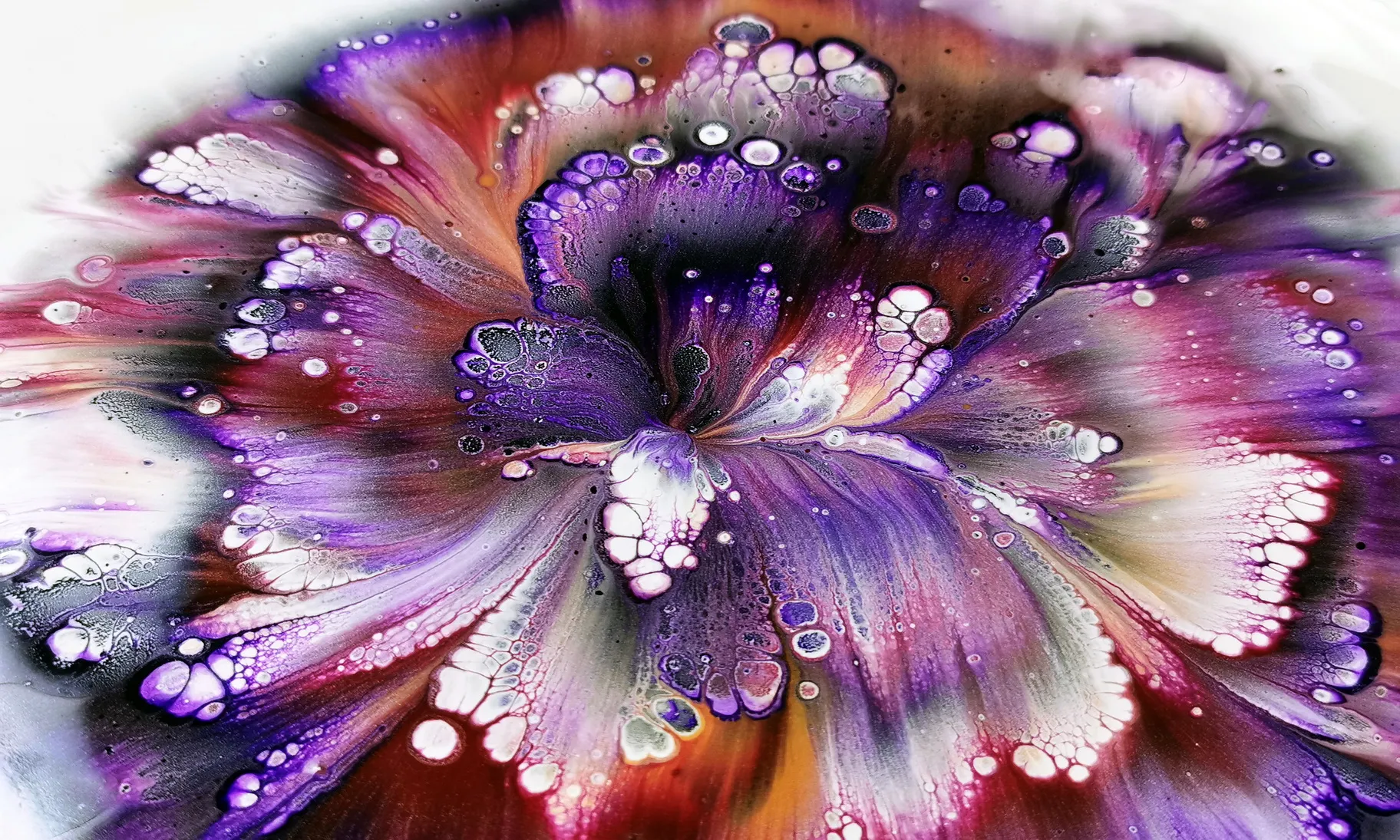 Double Reverse Flower Dip ๐๐น๐ | #stayhome And Create #withme | Fluid Art Technique