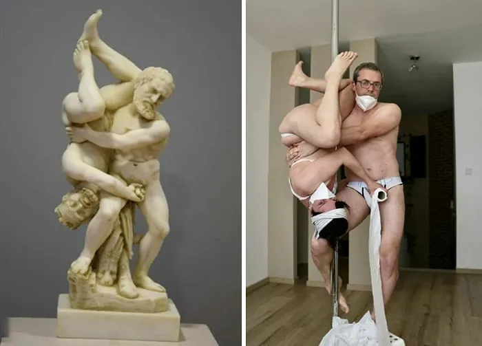 Este grupo de Facebook de Rusia se dedica a recrear famosas obras de arte durante el aislamiento, y aquí tienes las 30 mejores