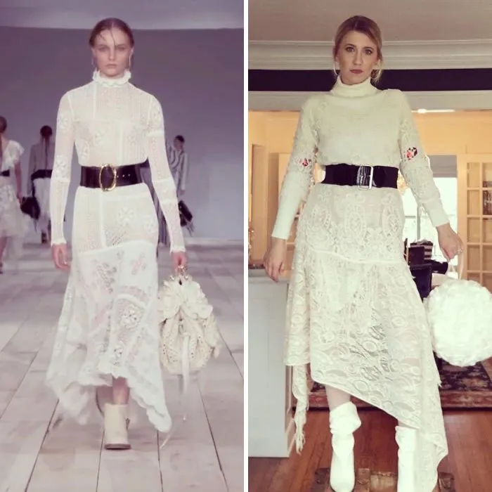 People Are Recreating "High Fashion" Looks From Household Items Out Of Quarantine Boredom (30 Pics)