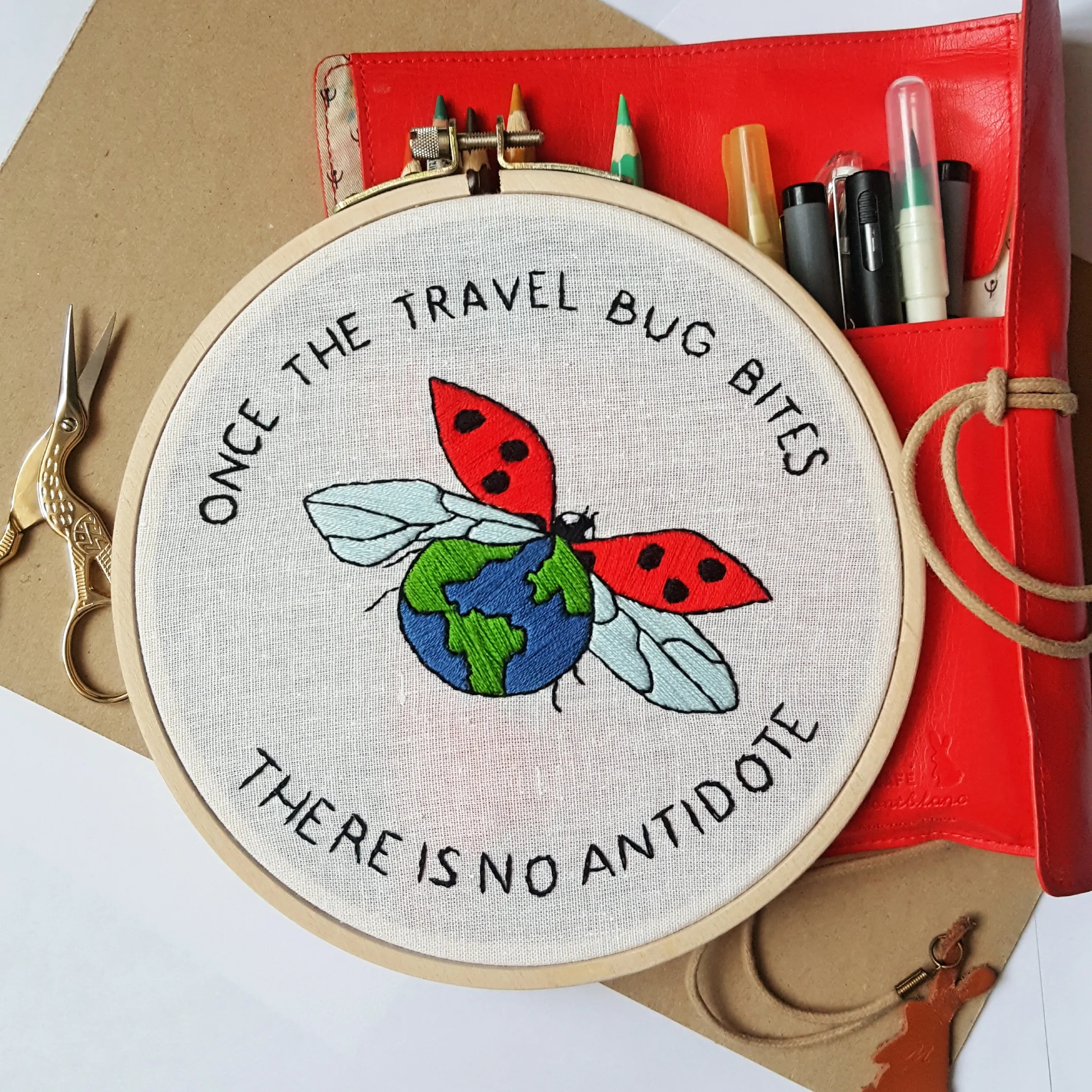 Travel Memories Translated Into Embroidery