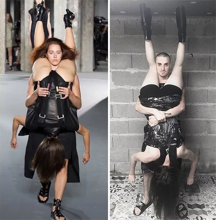 People Are Recreating "High Fashion" Looks From Household Items Out Of Quarantine Boredom (30 Pics)